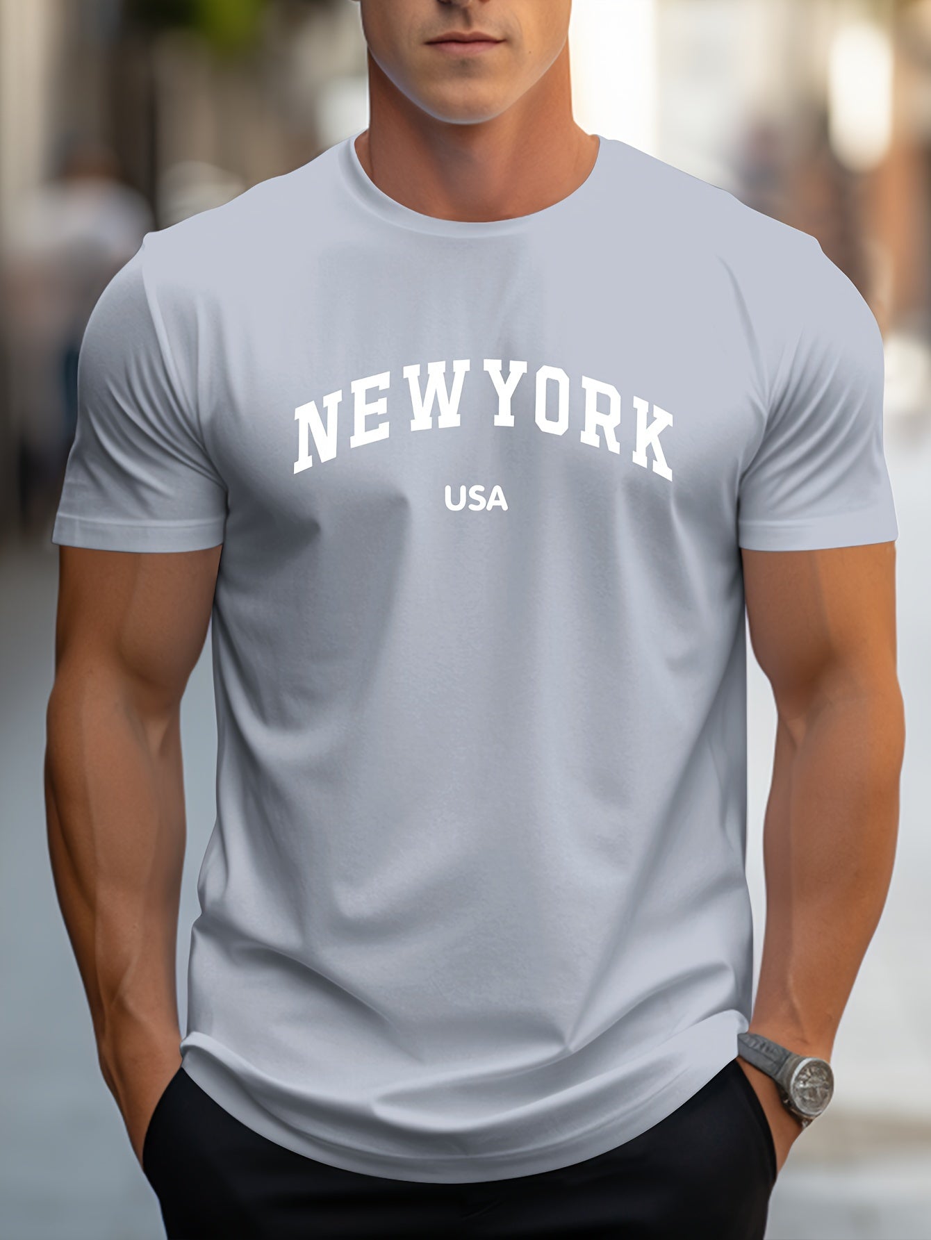 Men'S Casual T-Shirt New York USA