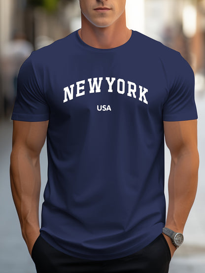 Men'S Casual T-Shirt New York USA