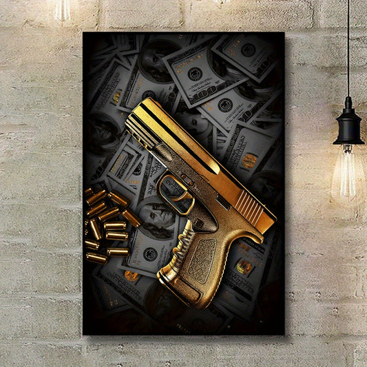 Golden Pistol Canvas