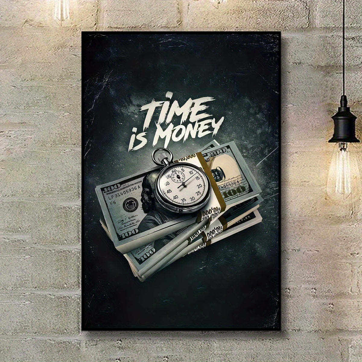 Money Canvas Art. Time Is Money