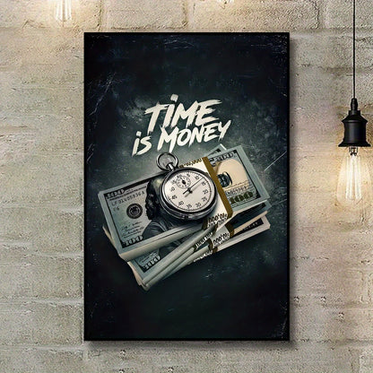 Money Canvas Art. Time Is Money