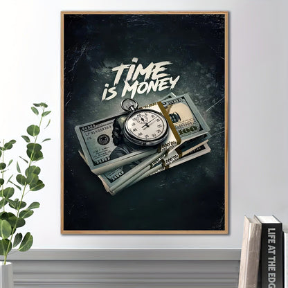 Money Canvas Art. Time Is Money