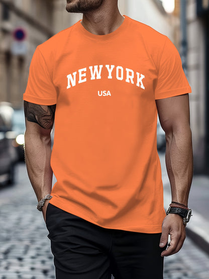 Men'S Casual T-Shirt New York USA