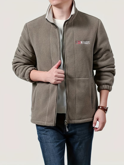 Men's Warm Fleece-Lined Jacket in different colours