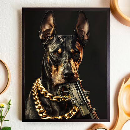 Doberman Canvas Art