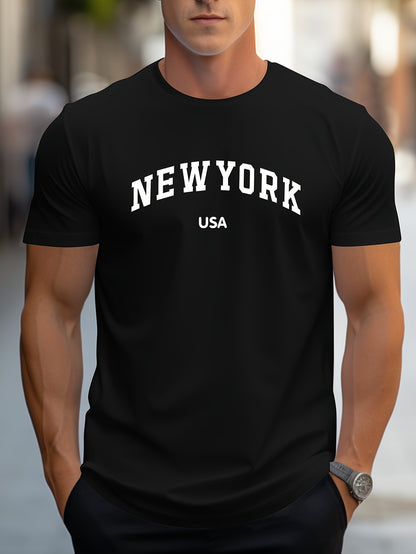 Men'S Casual T-Shirt New York USA