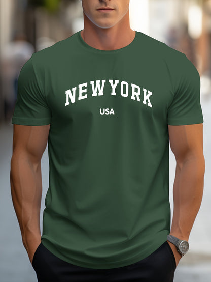 Men'S Casual T-Shirt New York USA