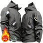 Men's warm fleece jacket with hood in different colors