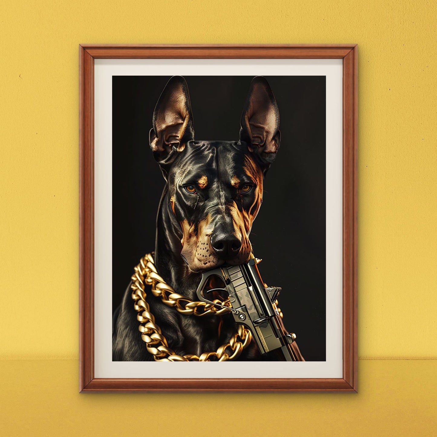 Doberman Canvas Art