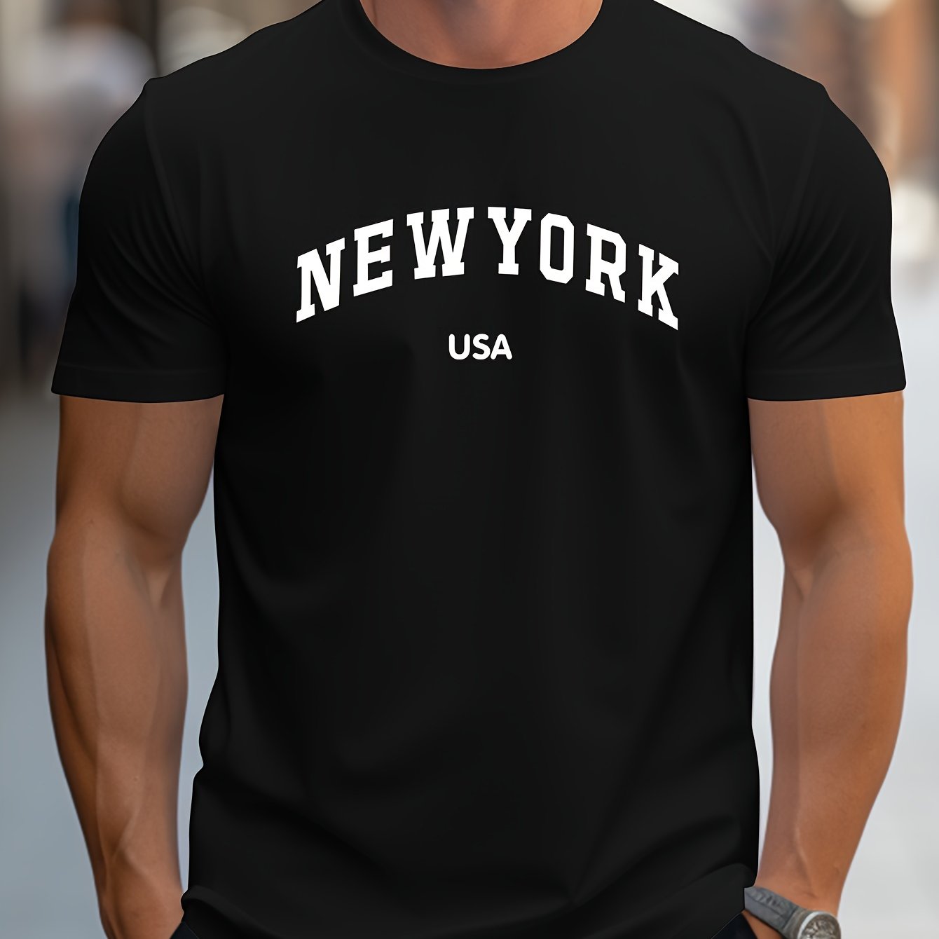 Men'S Casual T-Shirt New York USA