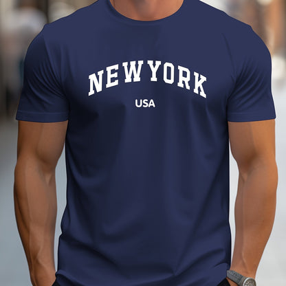 Men'S Casual T-Shirt New York USA