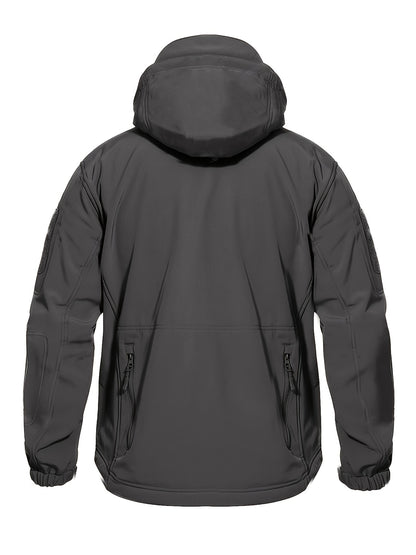 Men's warm fleece jacket with hood in different colors