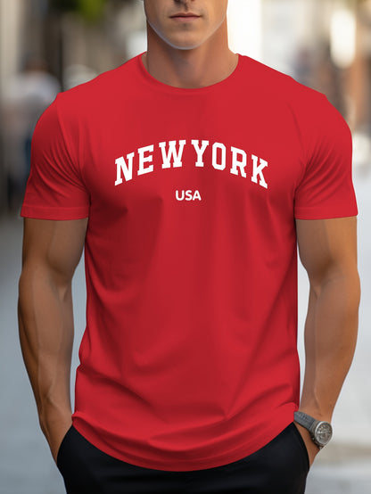 Men'S Casual T-Shirt New York USA