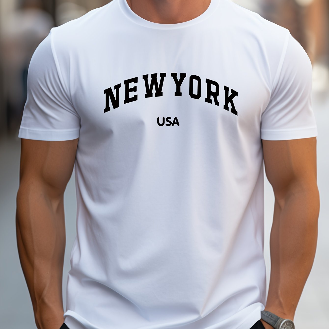 Men'S Casual T-Shirt New York USA