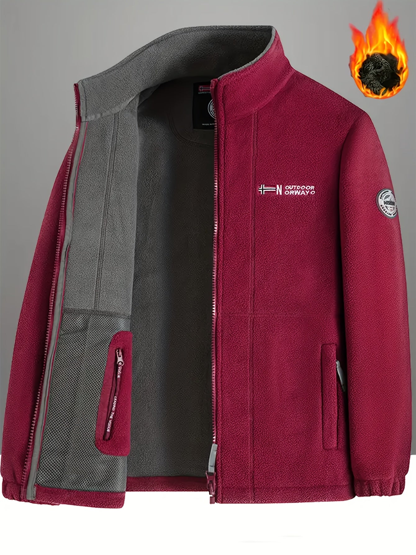 Men's Warm Fleece-Lined Jacket in different colours